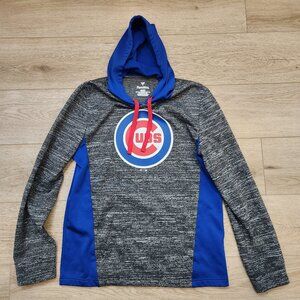 Men's Chicago Cubs Fanatics Gray/Royal Instant Replay Colorblock Pullover